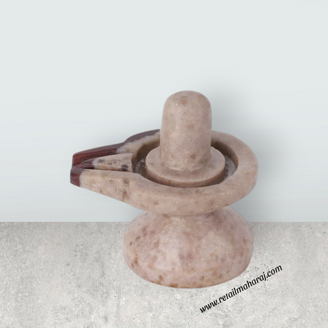 Narmadha Shivling Murti - 3 x 2.75 Inches | Shiva Lingam Statue / Shivling Statue for Abhishekam & Pooja - Retail Maharaj