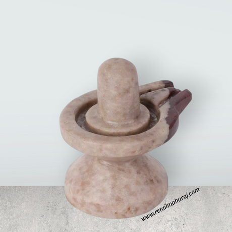 Narmadha Shivling Murti - 3 x 3.25 Inches | Shiva Lingam Statue / Shivling Statue for Abhishekam & Pooja - Retail Maharaj
