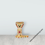 Shiv Ling Murti With Nagam - 3.25 x 2.75 Inches | Multicolour Stone & Beads Design Shiva Lingam Statue for Pooja - Retail Maharaj