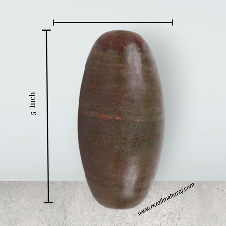 Narmadha Banalingam - 5 Inches | Banalinga Shivling/ Shivalingam for Pooja - Retail Maharaj