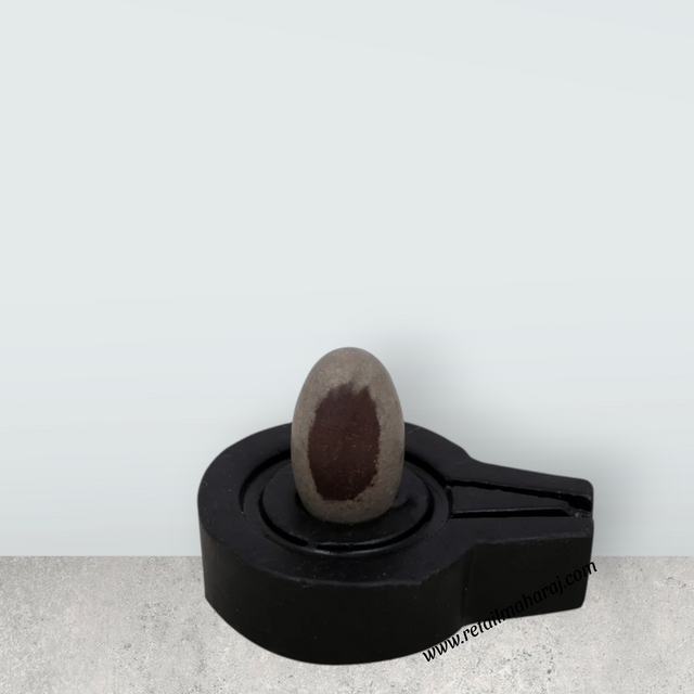 Avudaiyar Banalingam Pair - 2.5 x 3.5 Inches | Shiv Ling Stand/ Shivling Stand for Pooja/ 285 Gms Approx - Retail Maharaj