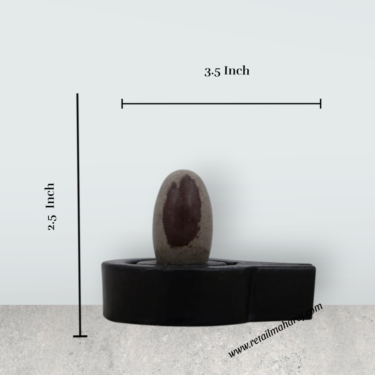 Avudaiyar Banalingam Pair - 2.5 x 3.5 Inches | Shiv Ling Stand/ Shivling Stand for Pooja/ 285 Gms Approx - Retail Maharaj