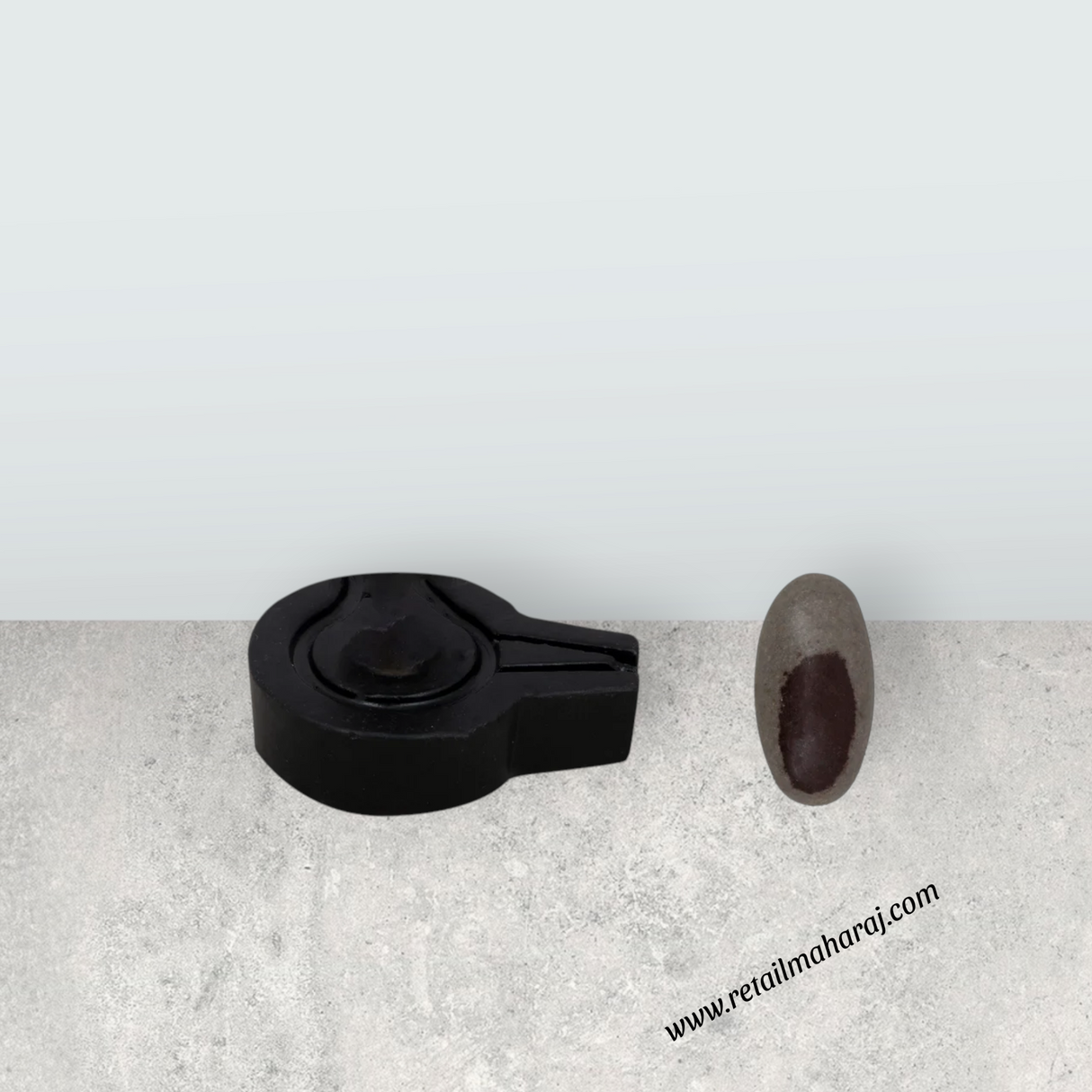 Avudaiyar Banalingam Pair - 2.5 x 3.5 Inches | Shiv Ling Stand/ Shivling Stand for Pooja/ 285 Gms Approx - Retail Maharaj