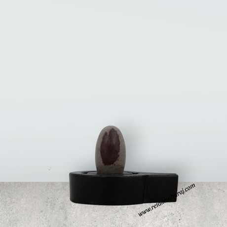 Avudaiyar Banalingam Pair - 2.5 x 3.5 Inches | Shiv Ling Stand/ Shivling Stand for Pooja/ 285 Gms Approx - Retail Maharaj