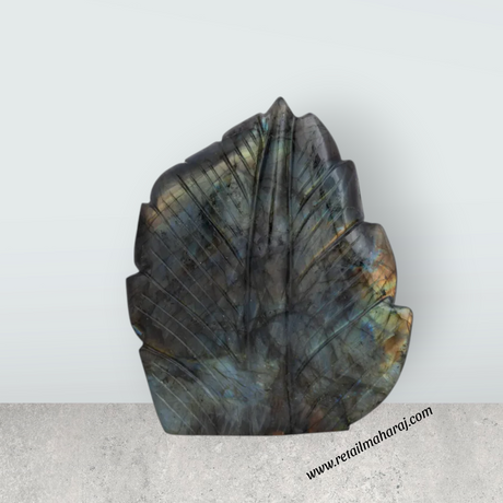 Buddha Head Murti - 6 x 5 Inches | Labradorite Statue / Buddha Idol / Siddhartha Gautama / Buddha Decor for Home - Retail Maharaj