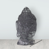 Buddha Head Statue - 6.5 x 3.5 Inches | Sphatik Buddha Face Idol / Head Of Buddha Statue for Home Decor - Retail Maharaj