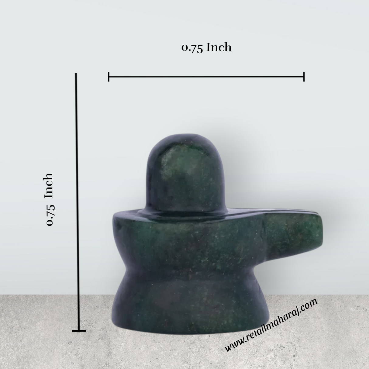Jade Shiv Ling Murti - 0.75 x 0.75 Inches | Shiva Lingam Statue/ Shiv Ling Idol for Pooja - Retail Maharaj