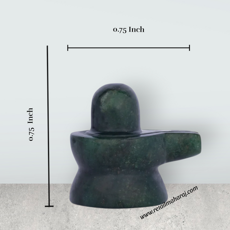 Jade Shiv Ling Murti - 0.75 x 0.75 Inches | Shiva Lingam Statue/ Shiv Ling Idol for Pooja - Retail Maharaj