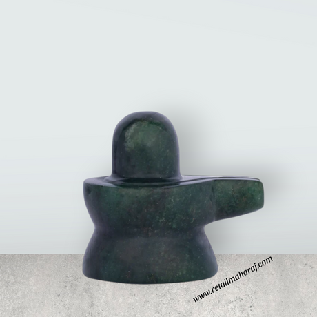 Jade Shiv Ling Murti - 0.75 x 0.75 Inches | Shiva Lingam Statue/ Shiv Ling Idol for Pooja - Retail Maharaj