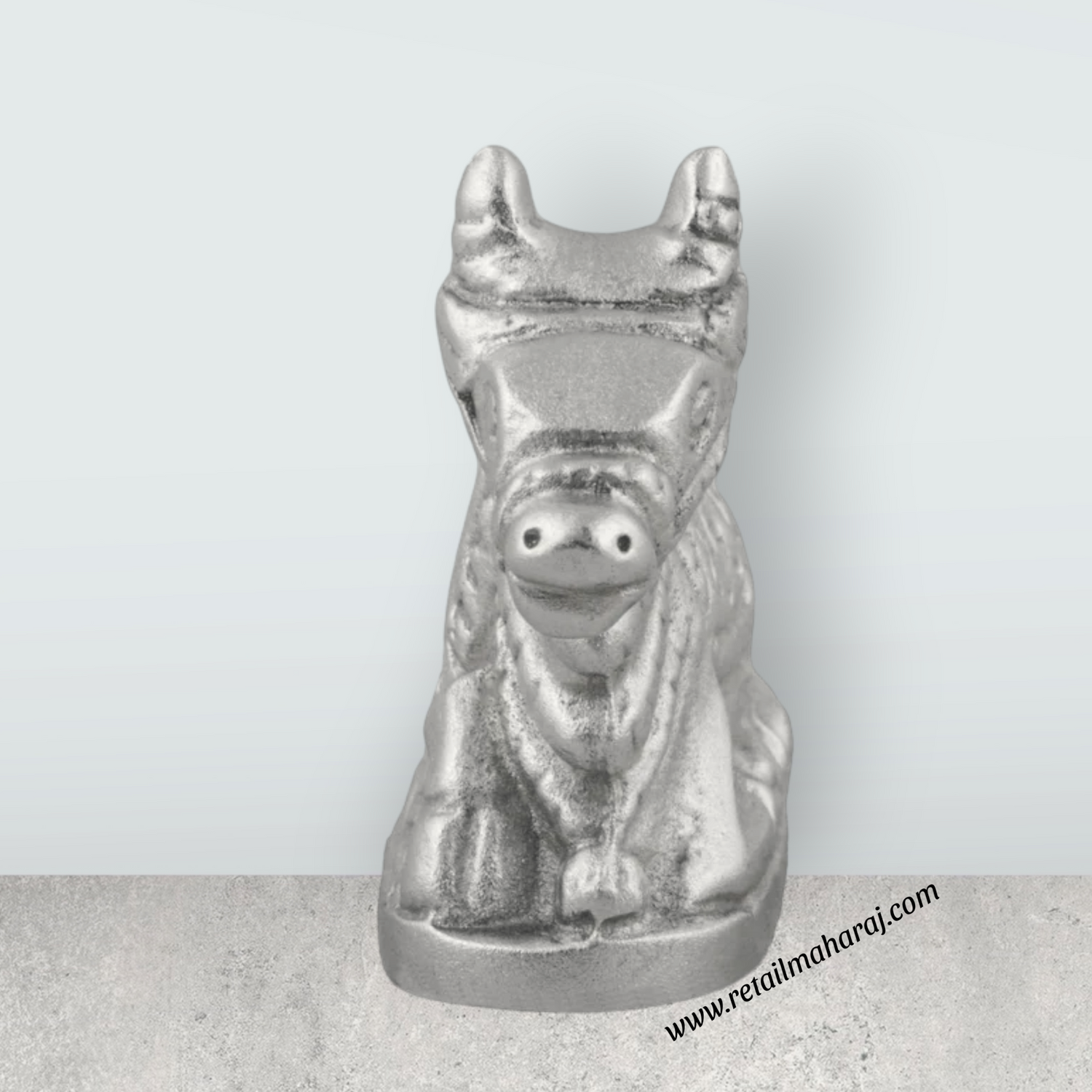 Nandi Murti - 1.5 x 2 Inches | Nandi Statue/ Mercury Statue/ Nandi Idol for Pooja