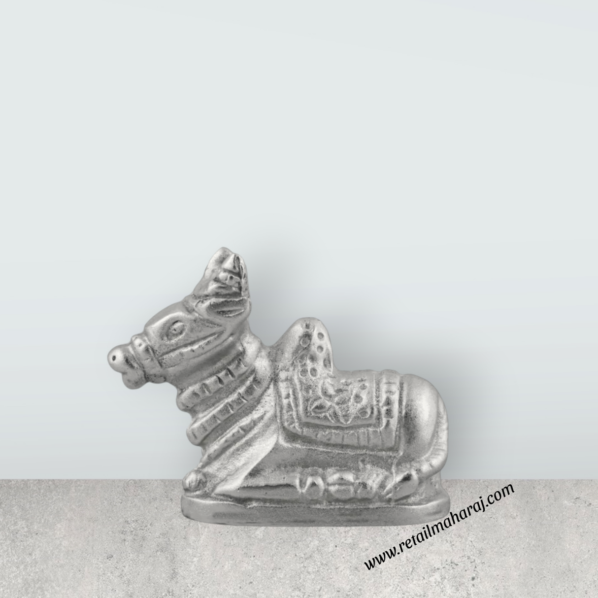 Nandi Murti - 1.5 x 2 Inches | Nandi Statue/ Mercury Statue/ Nandi Idol for Pooja
