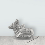 Nandi Murti - 1.5 x 2 Inches | Nandi Statue/ Mercury Statue/ Nandi Idol for Pooja
