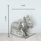 Nandi Murti - 1.5 x 2 Inches | Nandi Statue/ Mercury Statue/ Nandi Idol for Pooja