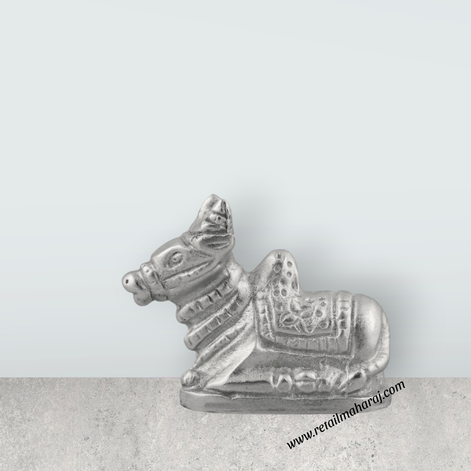 Nandi Murti - 1.5 x 2 Inches | Nandi Statue/ Mercury Statue/ Nandi Idol for Pooja