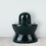 Green Jade Shiva Lingam Statue - 1.5 x 2 Inches | Margaj Shiv Ling Statue/ Shivling Statue for Pooja - Retail Maharaj