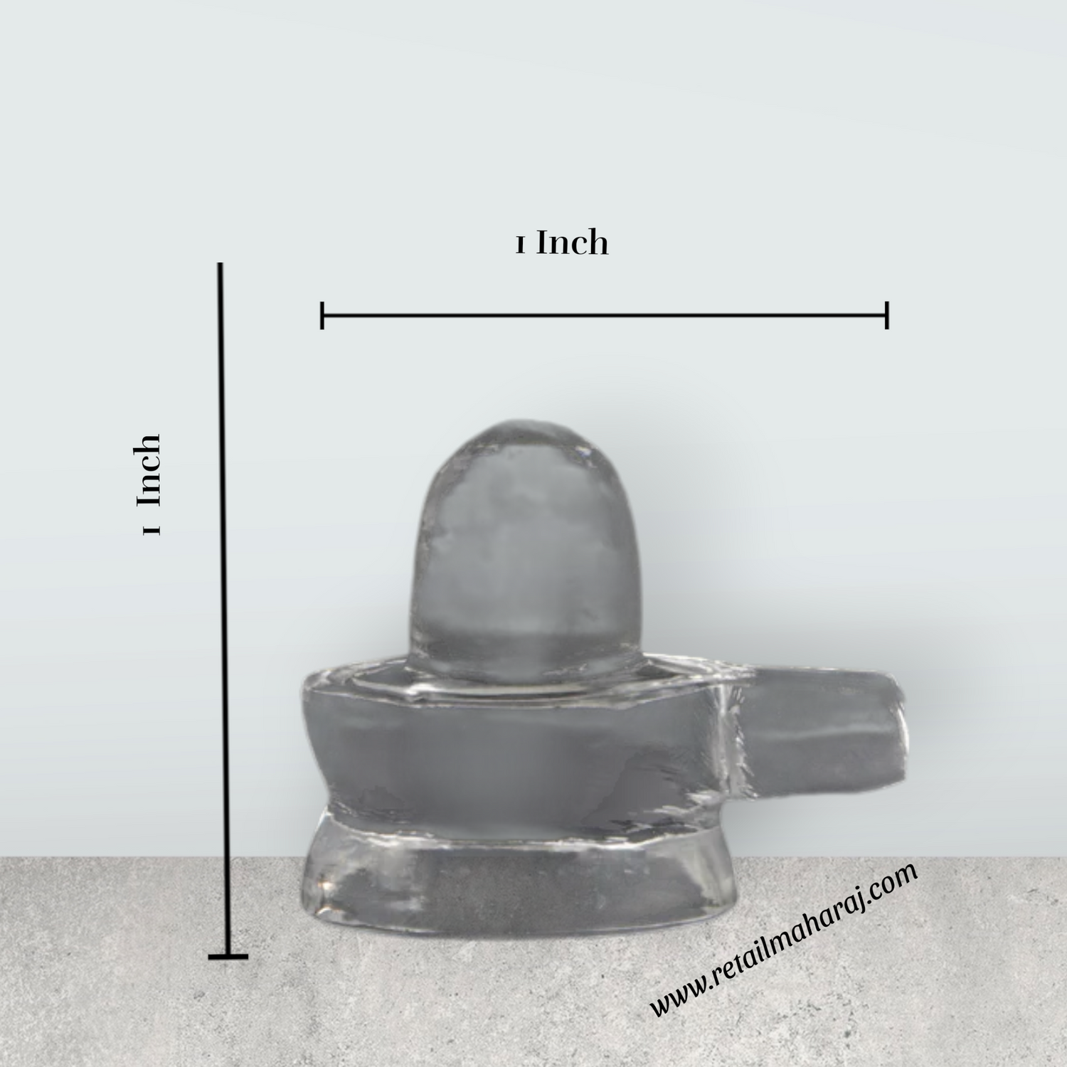 Sphatik Shivling - 1 x 1 Inches | Spatika Lingam/ Sphatik Shiva Lingam for Poojac