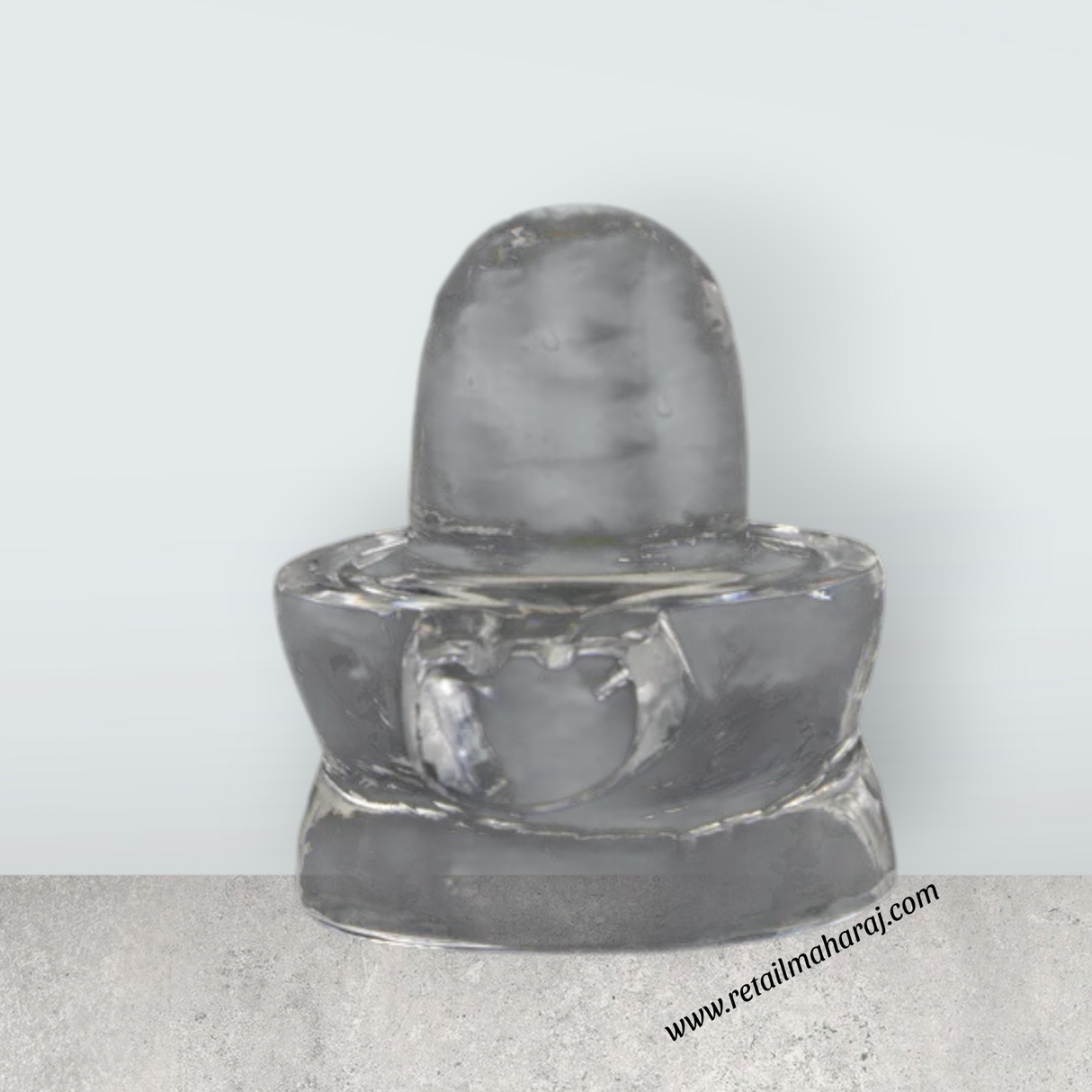 Sphatik Shivling - 1 x 1 Inches | Spatika Lingam/ Sphatik Shiva Lingam for Poojac