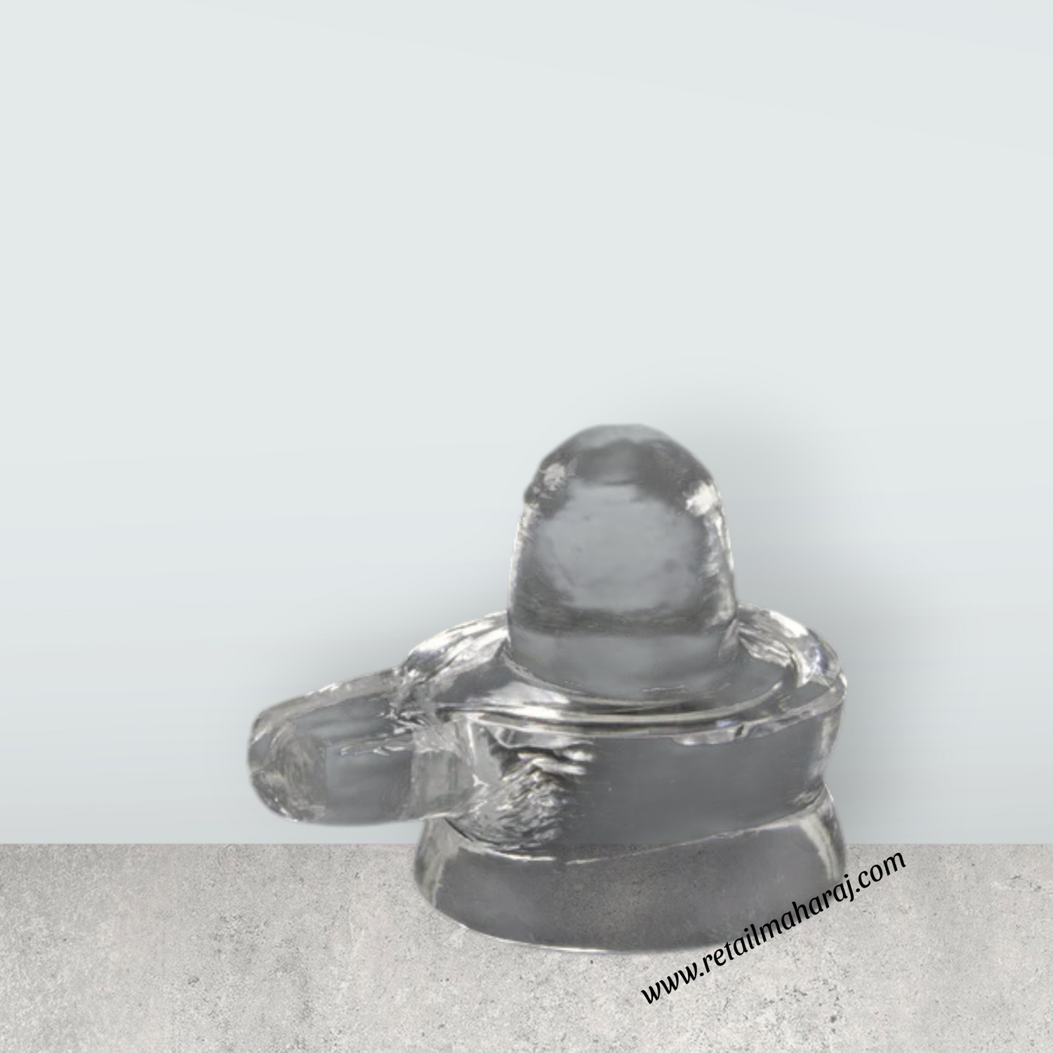 Sphatik Shivling - 1 x 1 Inches | Spatika Lingam/ Sphatik Shiva Lingam for Poojac