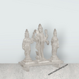 Murugar with Valli Deivanai Murti - 2.75 x 2.75 Inches | Silver Idol / Murugan Valli Deivanai Statue for Pooja - Retail Maharaj