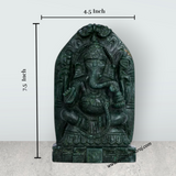 Ganesha Murti - 7.5 x 4.5 Inches | Jade Idol/ Ganapathi Statue / Vinayaka Idol for Pooja - Retail Maharaj