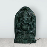 Ganesha Murti - 7.5 x 4.5 Inches | Jade Idol/ Ganapathi Statue / Vinayaka Idol for Pooja - Retail Maharaj