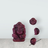 Ganesha Murti - 1.5 x 1 Inches | Ruby Idol / Vinayakar Statue / Ganapathi Sculpture for Home Decor - Retail Maharaj