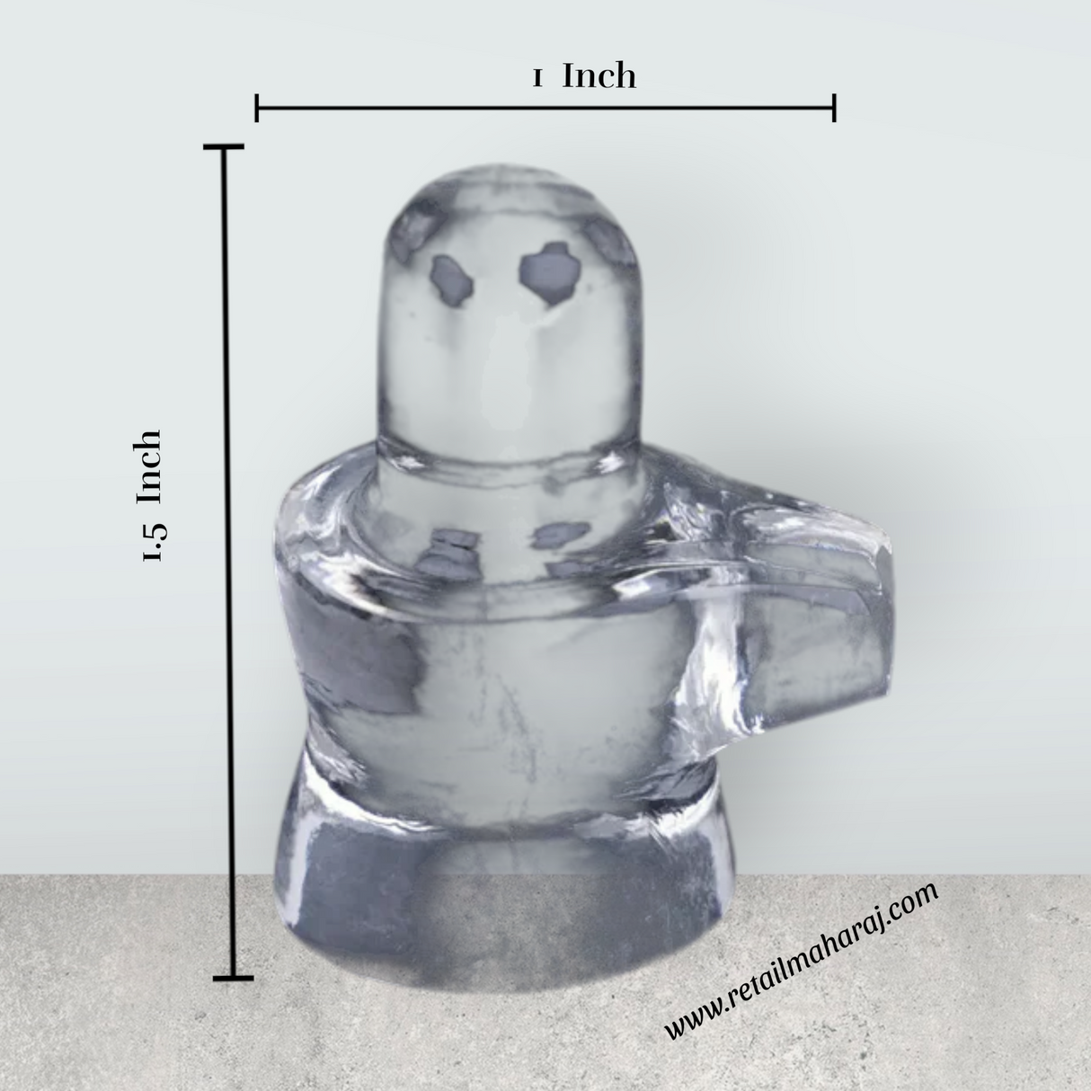 Spatika Lingam - 1 Inches | Spatika Shiva Lingam/ Spatika Shivling for Pooja and Worship - Retail Maharaj