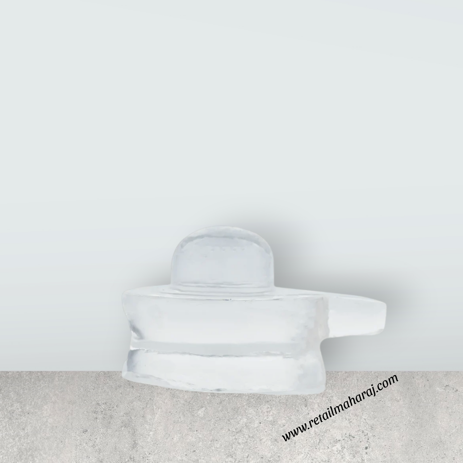 Sphatik Shivling - 1.5 X 2 Inches | Spatika Lingam/ Sphatik Shiva Lingam for Pooja/ 40 Gms Approx - Retail Maharaj