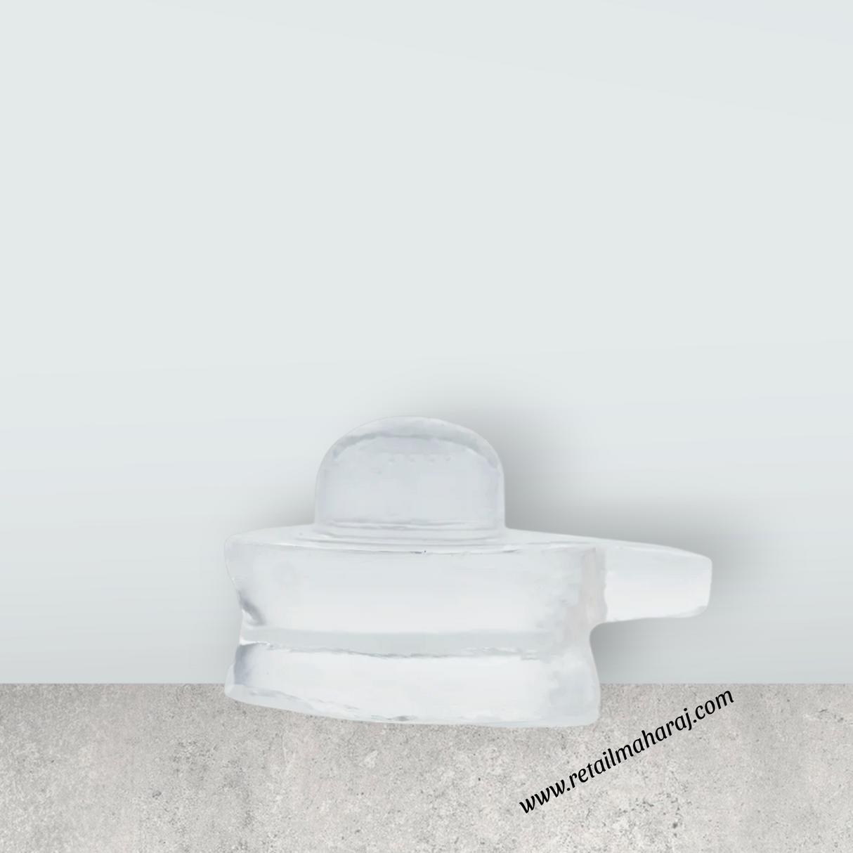 Sphatik Shivlinga - 1.25 x 1.5 Inches | Spatika Shivalinga/ Sphatik Shivalinga for Pooja/ 35 Gms Approx - Retail Maharaj