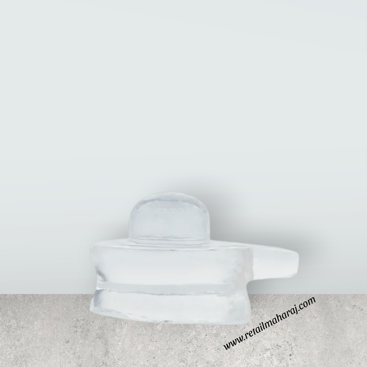 Sphatik Shivling - 1.5 X 2 Inches | Spatika Lingam/ Sphatik Shiva Lingam for Pooja/ 40 Gms Approx - Retail Maharaj