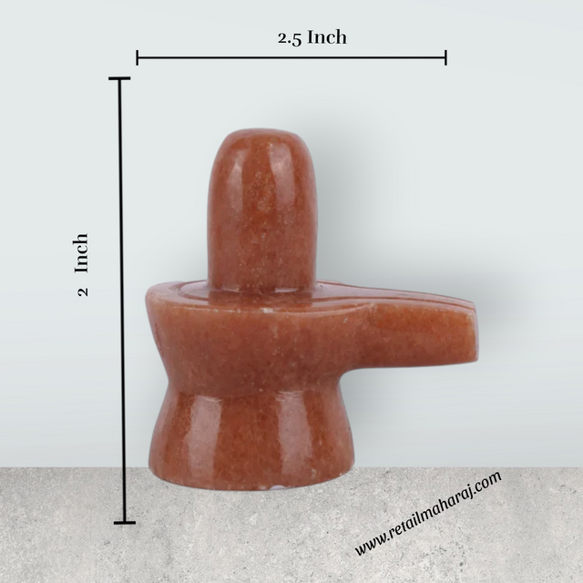 Shiv Ling Murti - 2 x 2.5 Inches | Opal Shiva Lingam Statue/ Shiv Ling Statue for Pooja - Retail Maharaj