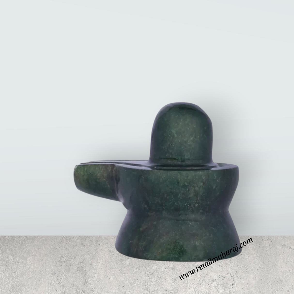 Shiva Lingam Statue - 1.5 x 1.5 Inches | Jade Idol/ Shiv Ling Murti for Pooja - Retail Maharaj