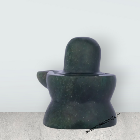 Shiva Lingam Statue - 2 x 2 Inches | Jade Idol/ Shiv Ling Murti for Pooja - Retail Maharaj