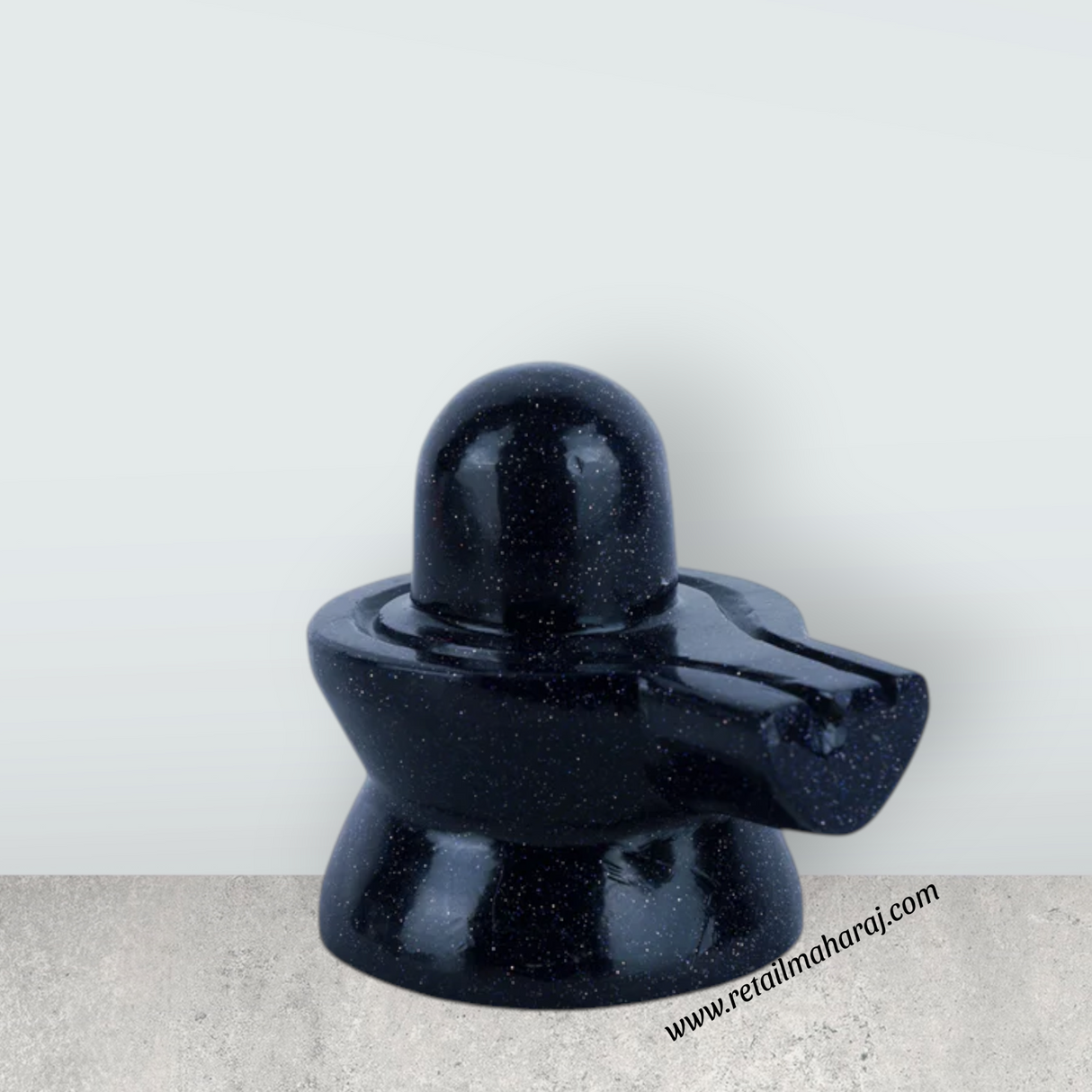 Blue Sunstone Shiv Ling Murti - 1.5 x 2 Inches | Crystal Shiva Lingam Statue/ Gemstone Shiv Ling Idol for Pooja - Retail Maharaj