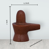 Red Sun Stone Shivling - 1 x 1.5 Inches | Stone Lingam/ Stone Shiva Lingam for Pooja/ 20 Gms Approx - Retail Maharaj