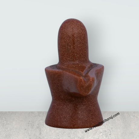 Red Sun Stone Shivling - 1 x 1.5 Inches | Stone Lingam/ Stone Shiva Lingam for Pooja/ 20 Gms Approx - Retail Maharaj