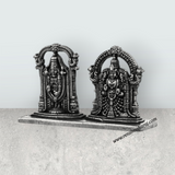 Perumal Thayar With Base - 1.75 X 2.5 Inches | Silver Balaji Thayar/ Antique Polish Thayar Perumal For Pooja - Retail Maharaj