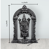 Silver Balaji Murti With Arch - 2.5 X 2.5 Inches | Standing Perumal Statue/ Antique Polish Balaji Idol For Pooja - Retail Maharaj