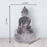 Ganesha Sitting On Base Murti - 3.5 x 2.5 Inches | Spatik Idol / Ganapathi Statue Decor for Home & Pooja - Retail Maharaj