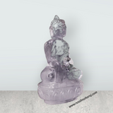 Buddha Sitting on Base Statue - 5.5 x 3.5 Inches | Sphatik Buddha Idol / Buddha Murti for Home Decor - Retail Maharaj