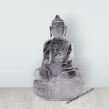 Ganesha Sitting On Base Murti - 3.5 x 2.5 Inches | Spatik Idol / Ganapathi Statue Decor for Home & Pooja - Retail Maharaj