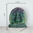 Ganesha Murti - 7 x 6.5 Inches | Fluorite Statue / Vinayaka Idol for Pooja / Ganapathi Statue - Retail Maharaj