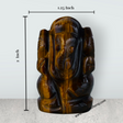 Tiger Eye Stone Ganesh Murti - 2 x 1.25 Inches | Tiger Stone Eye Ganpati Murti/ Ganpati Idol for Worship - Retail Maharaj