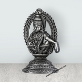 Ayyappan Statue With Arch - 2.5 X 1.5 Inches | Silver Idol/ Antique Polish Ayyappa Idol For Sabarimala Pooja - Retail Maharaj