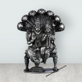 Lakshmi Narasimha Swamy Vigraham With Sheshnag - 2.5 X 2 Inches | Silver Idol/Antique Polish Laxmi Narasimha Idol - Retail Maharaj