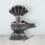 Shiv Ling Murti With Naagam - 2.5 X 2 Inches | Silver Idol/ Antique Polish Shiva Lingam Statue For Worship - Retail Maharaj