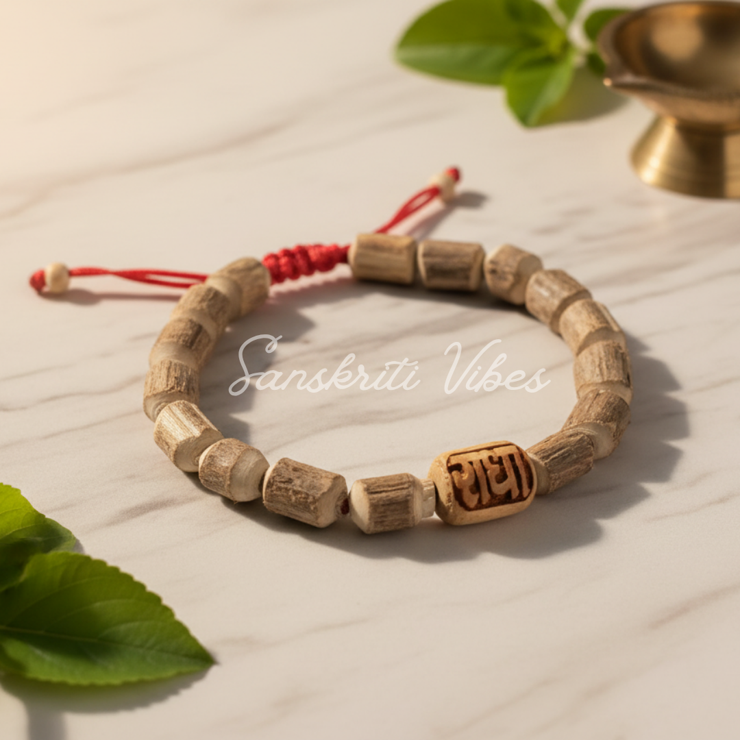 Traditional Shyama Tulsi Bracelet - Adjustable Thread Bracelet for Shri Radha Devotees - Retail Maharaj
