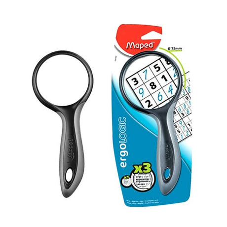 Maped Ergologic Magnifying Glass with Ergonomic Handle 50mm and 75mm - Retail Maharaj