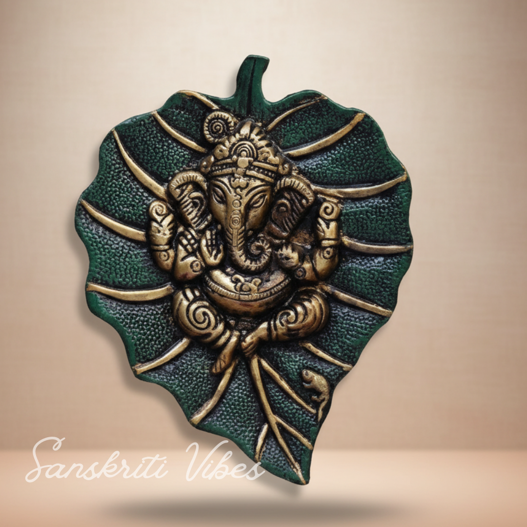 Metal Patta Ganesh Multicolour Handmade Aluminium Wall Art – Glossy Finish Feng Shui Decorative Ganesh Wall Hanging for Home & Office