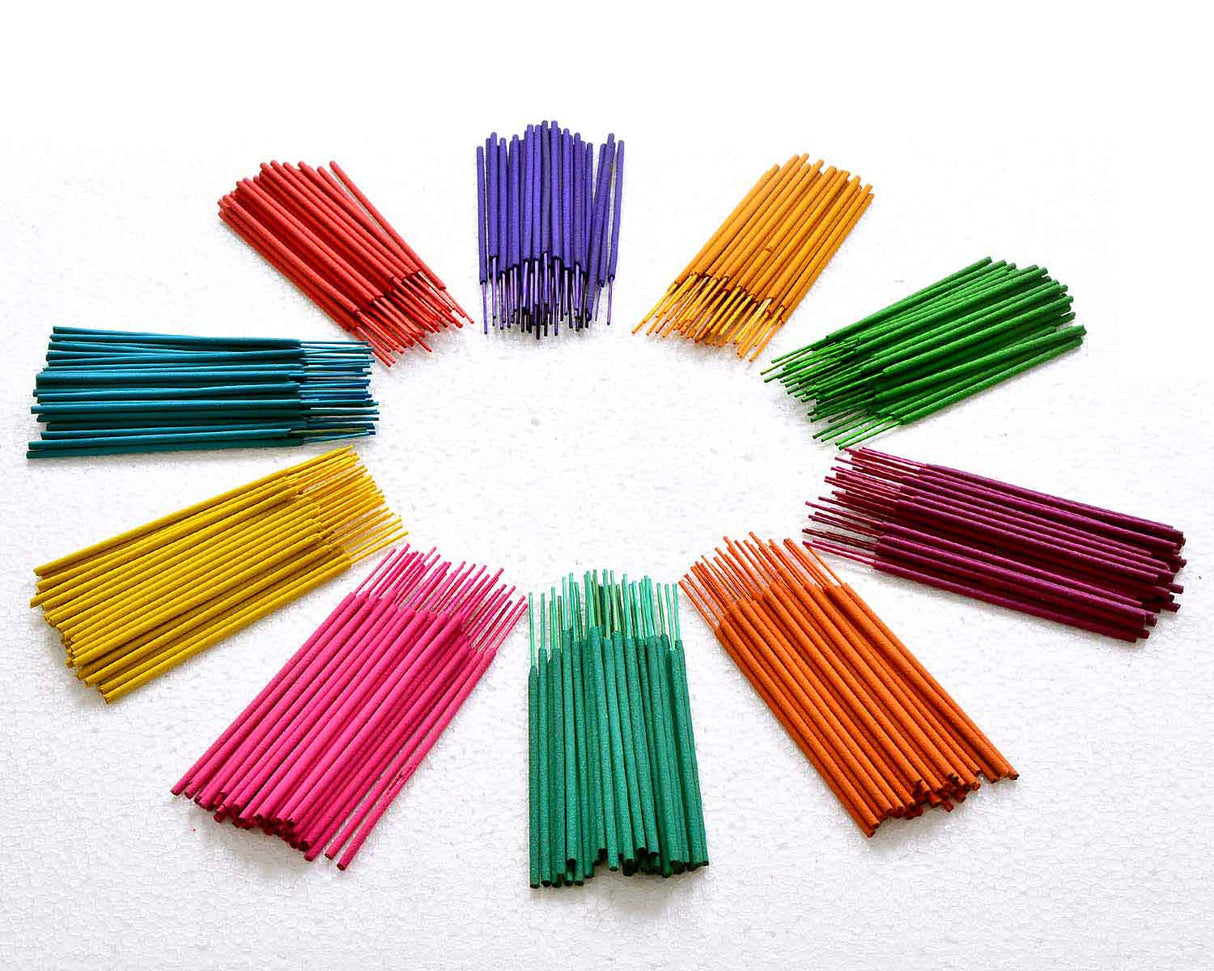 Bhakti Saurabh (10 in 1) Approx. 400 Sticks | 5.25" Stick | Plastic Container - Retail Maharaj